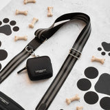 NOIRE -Sangle de sac réfléchissante pour la promenade